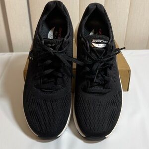 Skechers Black Lace-Up Sneakers